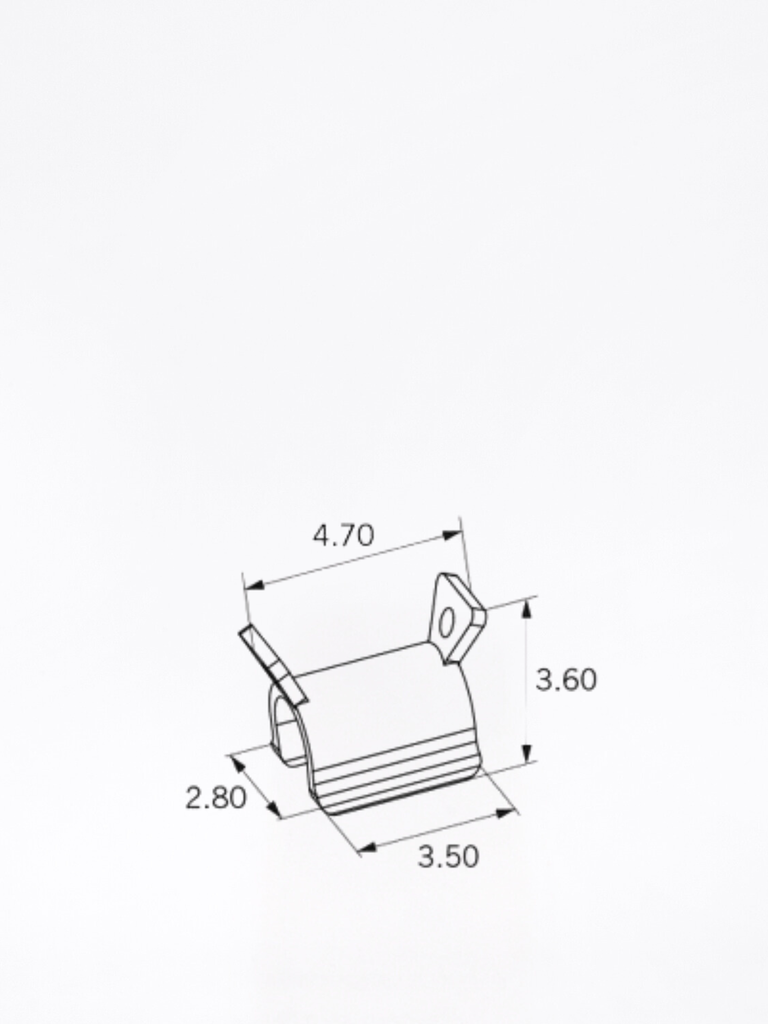 Barra a profilo rotondo con cavaliere Femmina E - Misure